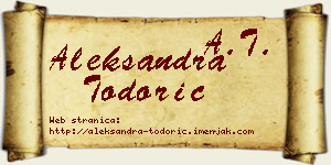 Aleksandra Todorić vizit kartica